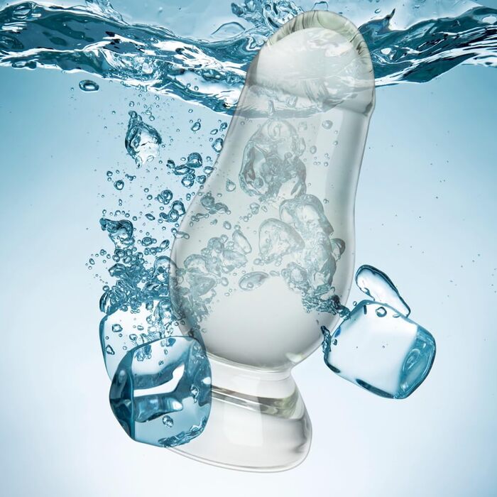 Анальний плагін Glas Kristall від SXOVO: скляний дildo для масажу простати та G-точки, стимулятор анального сексу для жінок, чоловіків та пар (M) 14см, 5.7см