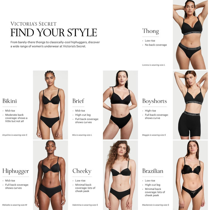 Тонкий трусик Victoria's Secret Icon з логотипом VS, регульований бретель, G-String, сексуальна колекція (XS-XXL), XL Praline