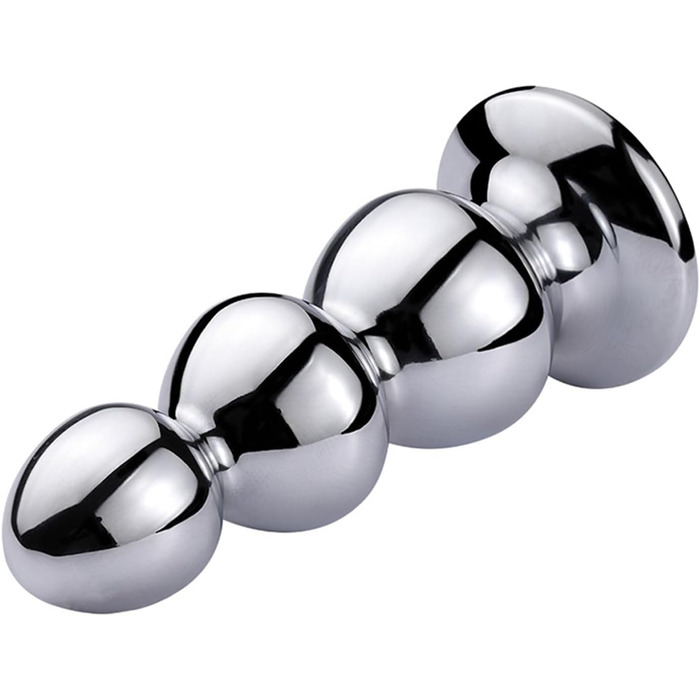 Анальний масажер з металу з діамантами для чоловіків та жінок, анальний дildo, стимулятор G-точки, простати, Dilatatoren, анальні іграшки, срібло (L)