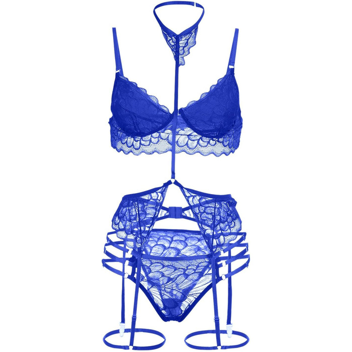 Сексуальна комплексна білизна WILLBEST для пишних жінок: мереживний халат та боді (білий, червоний, XXL)