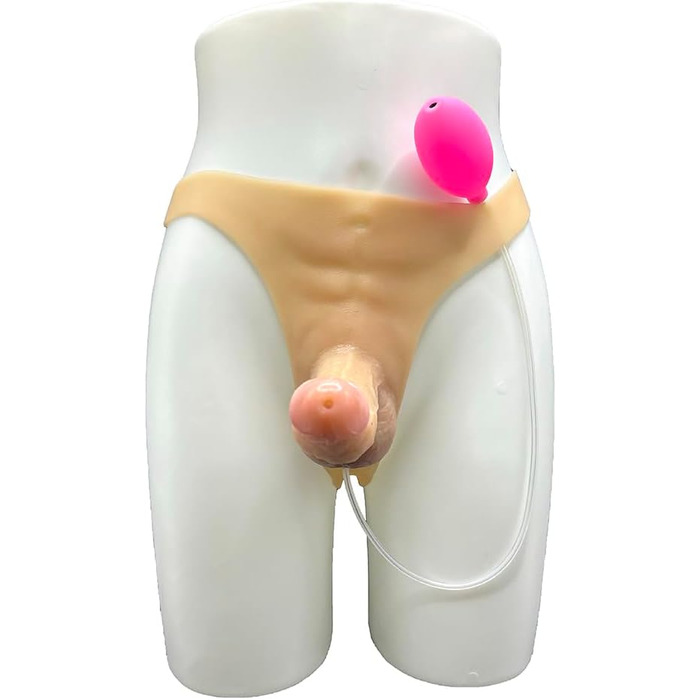 Реалістичний накладний дилда з водяним розпилювачем, силікон, для чоловіків та жінок