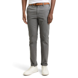 Чоловічі штани чинос Tom Tailor Denim Slim Fit з ременем, Castlerock Grey, 33W/32L