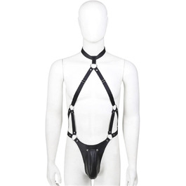 Штани-мішки з шкіри для чоловіків VOIV, сексуальний костюм для чоловічого стрип-танцю, відкритий крок, комбінезон з обв'язкою, штани