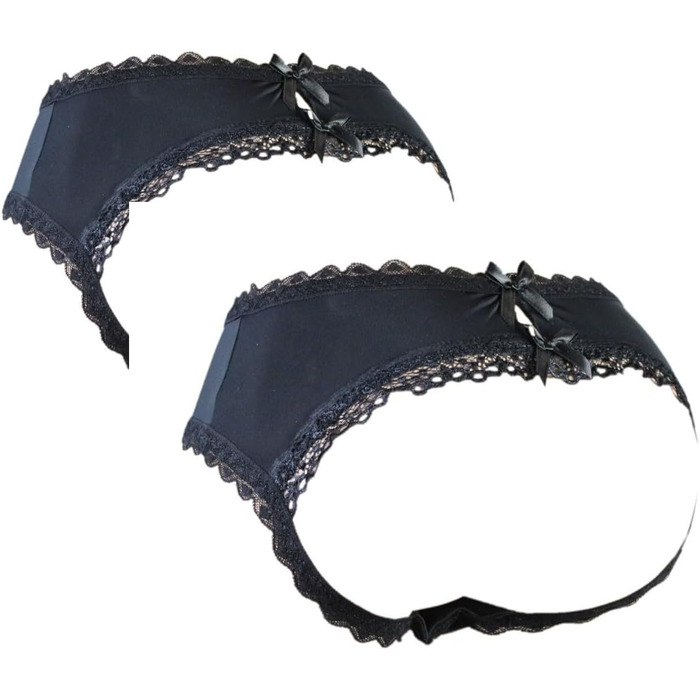 Штани-сліпи Aishani SISSY для чоловіків, гіпсі стилю, мереживо, бікіні, 2 шт. (Чорний, Рожевий)