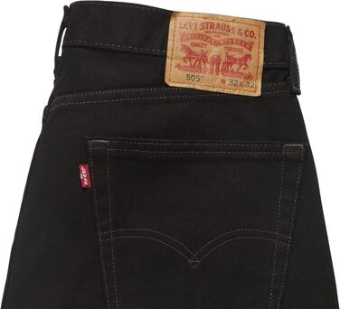 Чоловічі джинси Levi's 505 Regular Fit чорного кольору, розмір 34W/32L