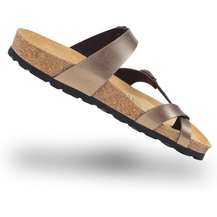 Жіночі літні сандалії BOnova Portofino з корковим устілкою, колір Bio Champ Met Bronze, розмір 38 EU