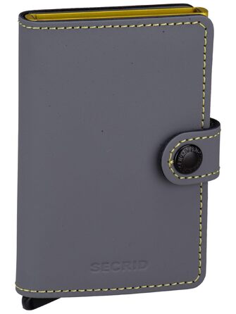 Гаманець-кардхолдер Secrid Miniwallet Matte унісекс, сіро-лаймовий (10.2 x 6.5 x 2.1 см)