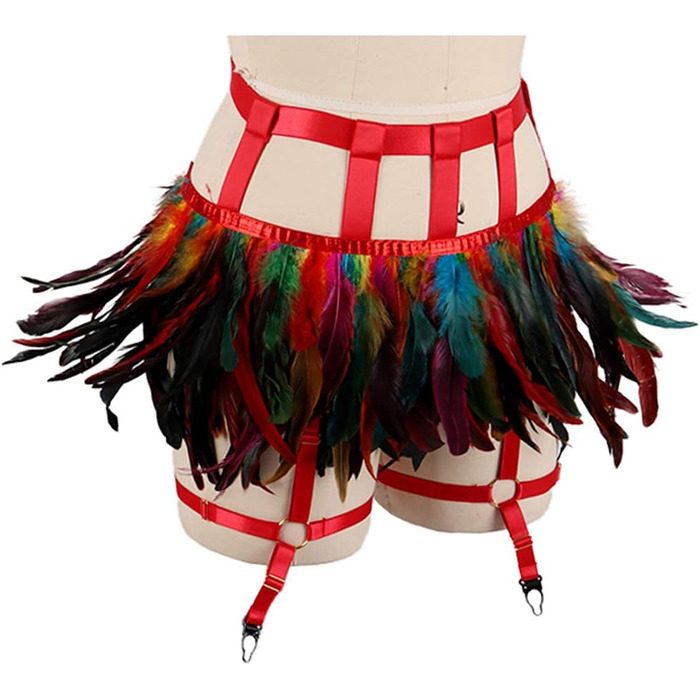 Жіночі мереживні набедрені стрічки, набедрені ремінці, стрічки-підтяжки в стилі панк-готи, для клубу, вечірок, танців, фестивалів (білий, багато кольорів)