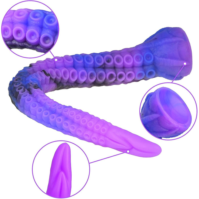 Анальний дилда SXOVO з силікону, щупальце, з присоском, довгий, для стимуляції G-точки та простати, для жінок, чоловіків та пар