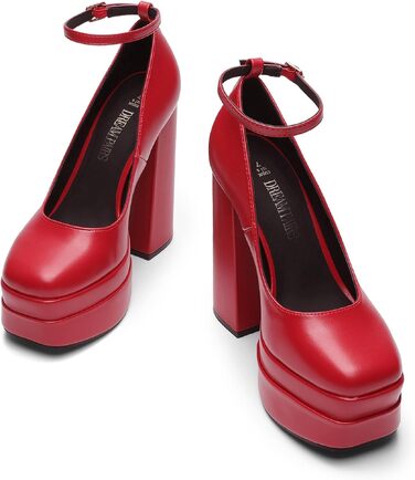 Жіночі туфлі-човники DREAM PAIRS із закритим носком, червоні, екошкіра (PU), розмір 38.5 EU