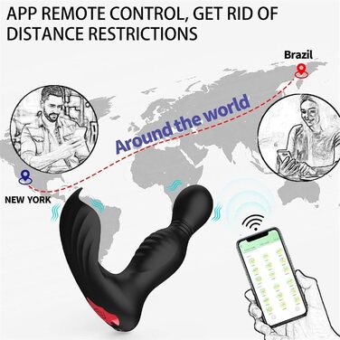 Вібратор для жінок G-точка та клітора, 7 режимів вібрації, 7 режимів гойдання, вібратор-метелик, анальний дилда, секс-іграшки з пультом дистанційного керування для пар, чорний