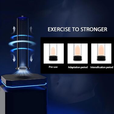 Вакуумний насос для збільшення пеніса з манометром та 7 кільцями. Мануальна помпа для чоловіків, 5.7 см