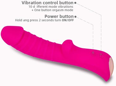 Вібратор G-Spot для жінок, 10 режимів, червоний | Інтимні іграшки для дорослих