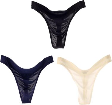 Чоловіча трусика-стрінги Aienjoy (3 шт. в упаковці): чорний, білий, темно-синій. Тонкий, сексуальний дизайн