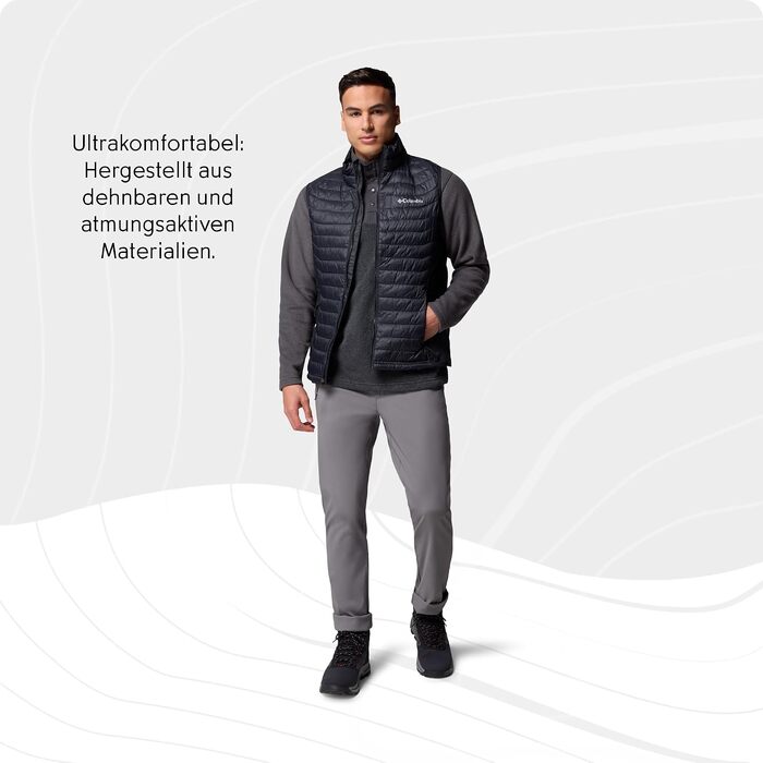 Чоловічий гібридний жилет Columbia Powder Pass Hybrid Vest, чорний, розмір M