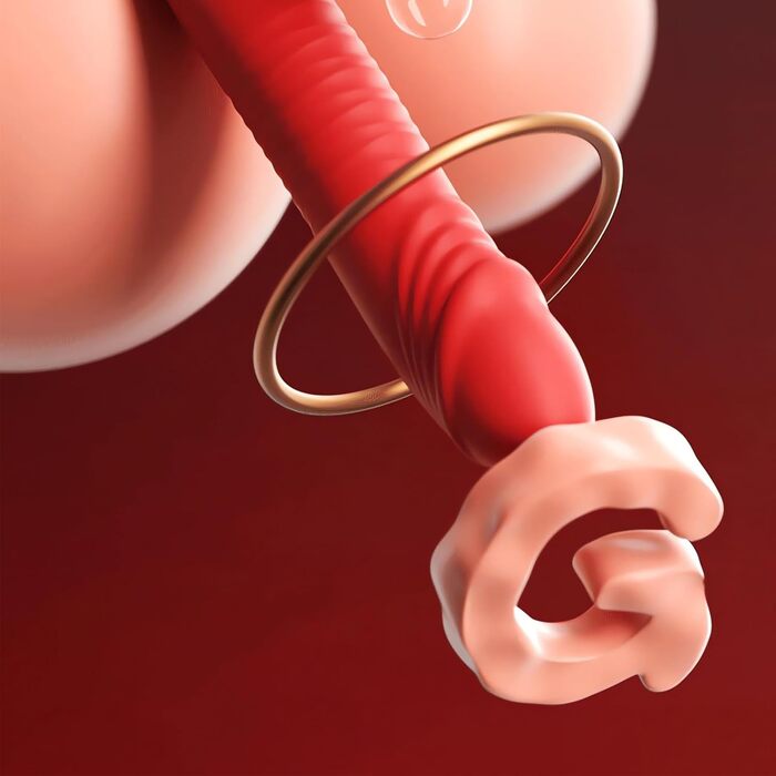 Секс-іграшка SXOVO для жінок 5 в 1, вібруючий масажер з 10 режимами стимуляції, нагріванням та стимуляцією G-точки (червоний)