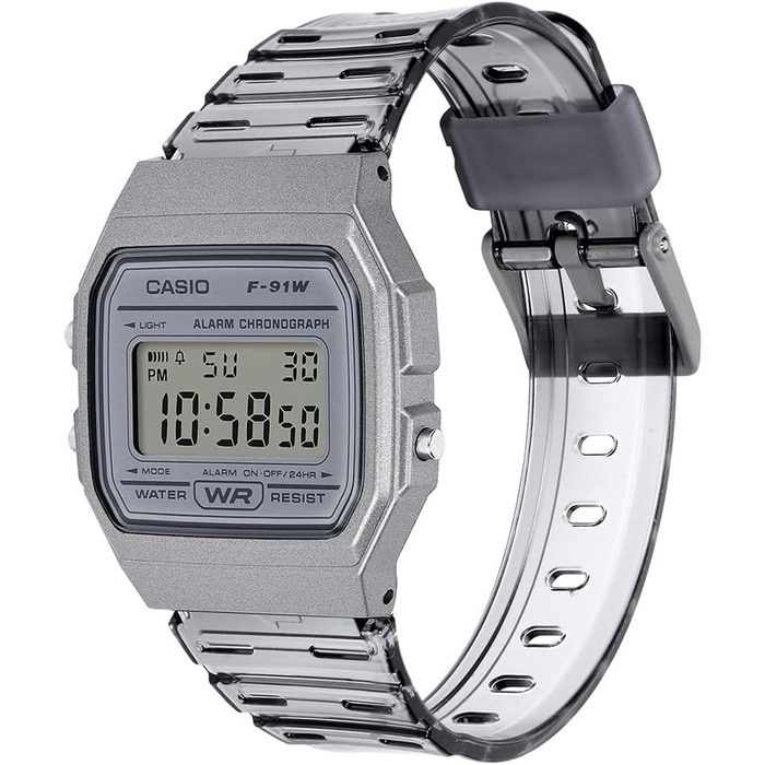 Цифровий унісекс годинник Casio Collection у сірому кольорі