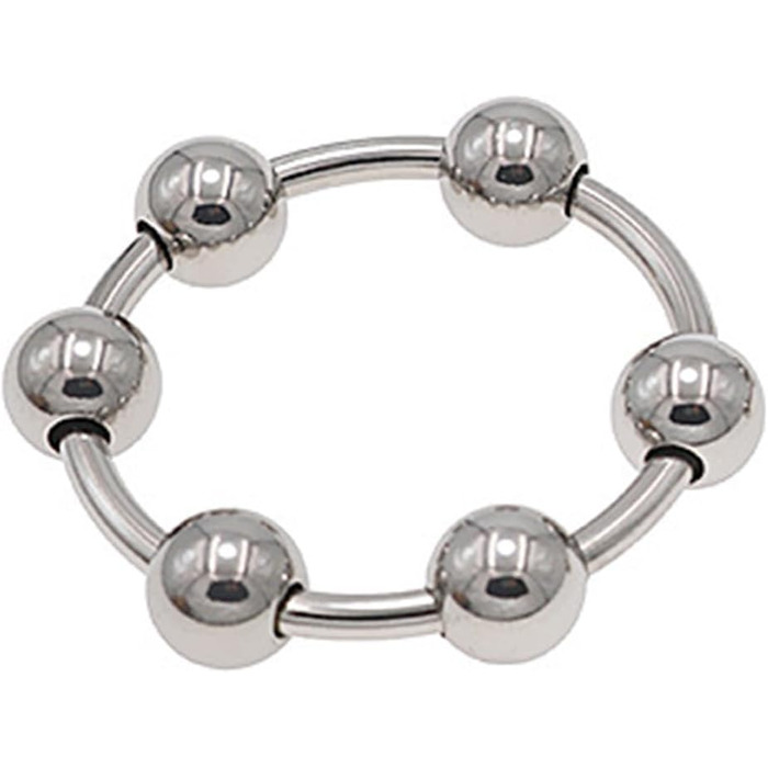 Набір з 6 сталевих кільців для пеніса з кульками, сталевий, для дорослих, секс-іграшка