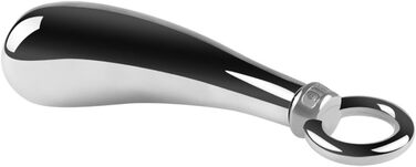 Анальний масажер JXszxbt з нержавіючої сталі (S, M, L) з кільцем для фіксації. Стимулятор G-точки, масажер простати, ануса. Іграшка для дорослих для жінок, чоловіків, пар.