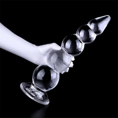 Анальний масажер Riesen XL з присоском: прозорий анальний кулька, масажер простати, дилататор для ануса, іграшка для дорослих (чоловіки, жінки)