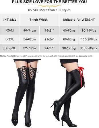 Чулки мереживні overknee для жінок, червоні, розмір L-XXL, мереживні, з перехресною зав'язкою, для клубів, косплей, рейв, великі розміри