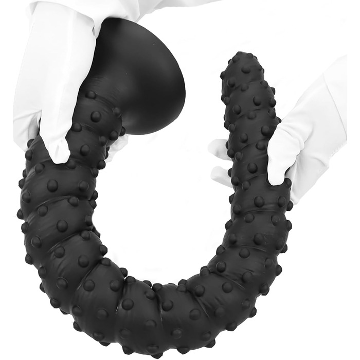 Анальний дилда Extra Langer Monster Spiral Dildo з текстурою для чоловіків та жінок, стимуляція G-точки, LZYLWC (Чорний, L)