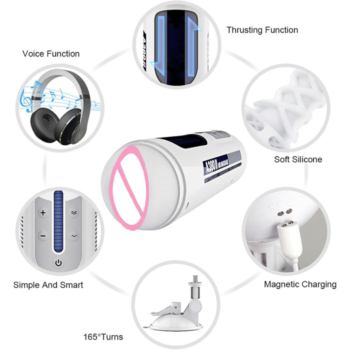 Електричний мастурбатор для чоловіків з телескопічною функцією, автоматичний, секс-іграшка