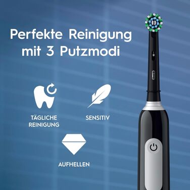 Електрична зубна щітка Oral-B Pro Series 1, набір 2 шт (Рожева та Чорна), 3 режими чищення, 2 смінні насадки