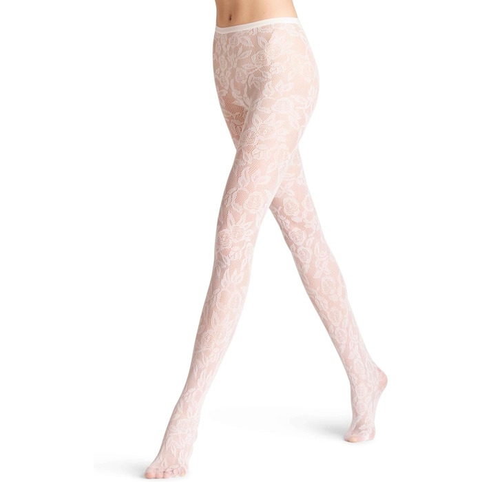 Штрипки FALKE x Kaviar Gauche для жінок, прозорі, розкішні, для весілля, без гумки, тонка шва на кінчику, м'яка тканина, білий перламутр, S-M, 1 шт.