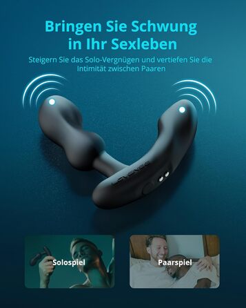 Lovense Edge 2: чоловічий анаплаг з пультом керування, вібрація простати, Bluetooth, 10000+ режимів, іграшки для дорослих