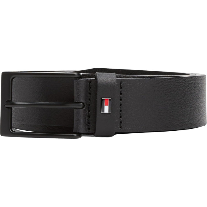 Чоловічий шкіряний ремінь Tommy Hilfiger Layton, 3.5 см, чорний