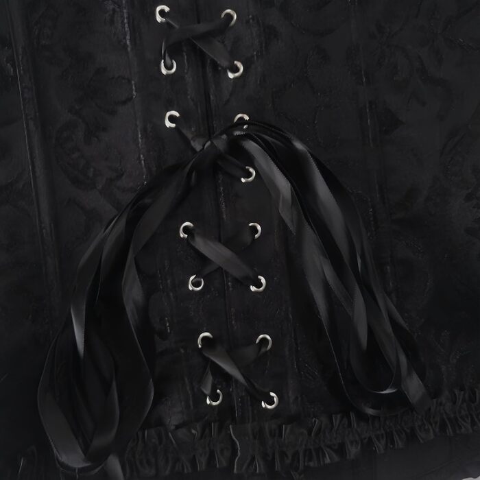 Чорне корсетне мереживо для повних грудей: мереживний корсет XXL для вечірньої сукні та повсякденного носіння