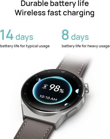 Смарт-годинник HUAWEI Watch GT 3 Pro 46mm (Титан, Сапфірове скло), сірий — Моніторинг SpO2 та пульсу, режим дайвінгу, бездротове заряджання