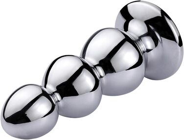 Анальний масажер з металу з діамантами для чоловіків та жінок, анальний дildo, стимулятор G-точки, простати, Dilatatoren, анальні іграшки, срібло (L)