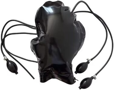 Костюм з латексу Gaylop з маскою та надувним шлангом, чорний