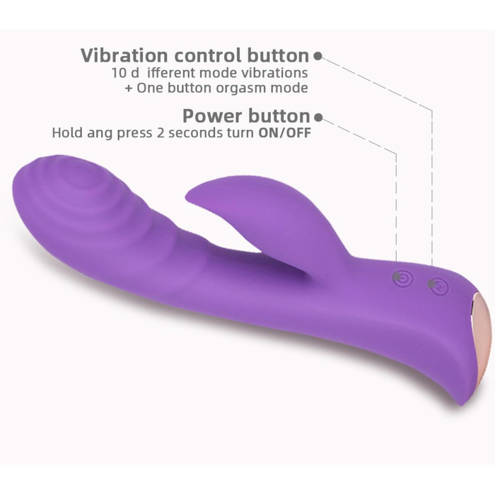 Вібратор G-Punkt Класичний, анальні вібратори з 10 режимами, інтимні іграшки для жінок, фіолетовий колір