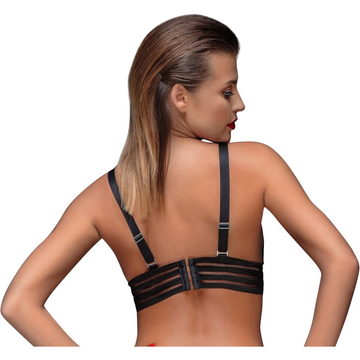 Чорний бралетта Wetlook з еластичними смугами Noir Handmade для жінок, розмір M