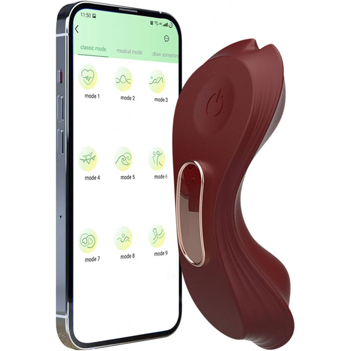 Вібратор Butterfly для жінок та пар, 10 режимів, тихий та потужний, з пультом керування через додаток, рожевий