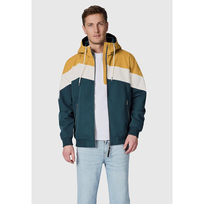 Чоловіча легка перехідна куртка Ragwear Stewie Block: водонепроникна та дихаюча вітровка з капюшоном, колір Cinnamon, розмір XL