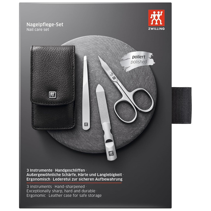 Набір для манікюру ZWILLING Classic: комбіновані кусачки для нігтів та пінцет, 3 предмети
