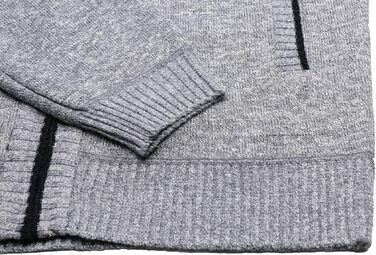 Чоловічий в'язаний кардиган на zipper з флісовою підкладкою, тепла зимова кофта з довгим рукавом (XXL, сірий)