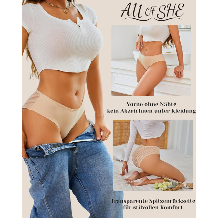 5 шт. комплект жіночих трусиків з мереживом, безшовні труси для жінок, сексуальна білизна, труси з мереживом, дихаюча білизна, S-XL, чорний/білий/кремовий/рожевий/темно-фіолетовий