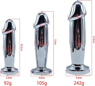 Анальний масажер Linman з алмазною основою, 3 шт. - набір для стимуляції G-точки, BDSM, для жінок та чоловіків