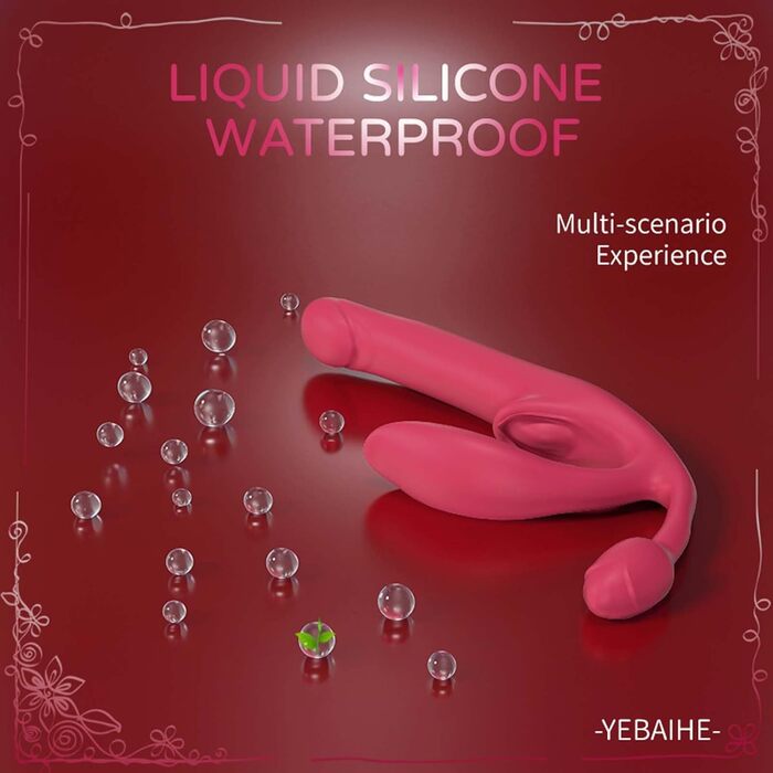 Вібратор ChicLSQ для жінок з 4 точками, без бретелек, надувний, G-точковий вібратор з 3 головками, 12 вібрацій та 3 імпульсами частоти, для лесбійок, анальний плагін