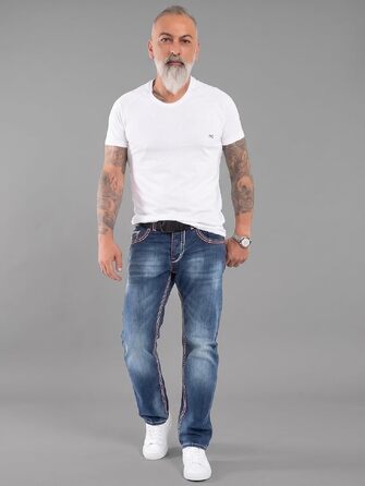Чоловічі джинси Rock Creek Denim M33 з посиленими швами, темно-сині (42W / 36L, Rc-2272)