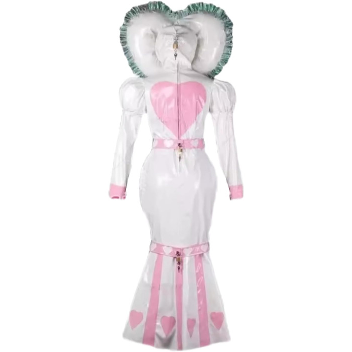 Роба з ПВХ для косплею, роба горничної з замком, роба для косплею для чоловіків та жінок, рожевий колір, DDINGHOONQPODFR