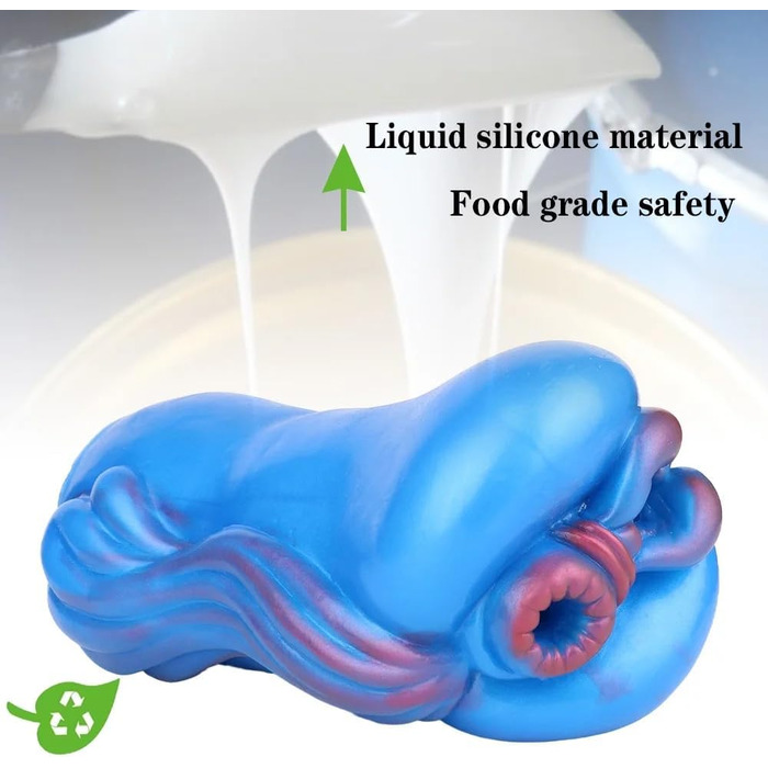 Масажер для тіла Lmgoc 2-в-1 з силікону, 697г, з формою рота монстра та реалістичною вагіною, 10 режимів вібрації, міні-вібратор для дорослих