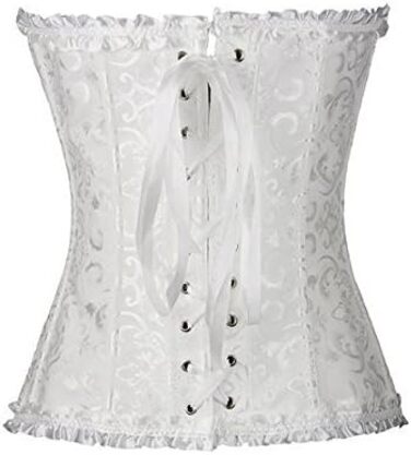 Чорний топ PhilaeEC для великих розмірів (XXL) з квітковим візерунком та корсетом