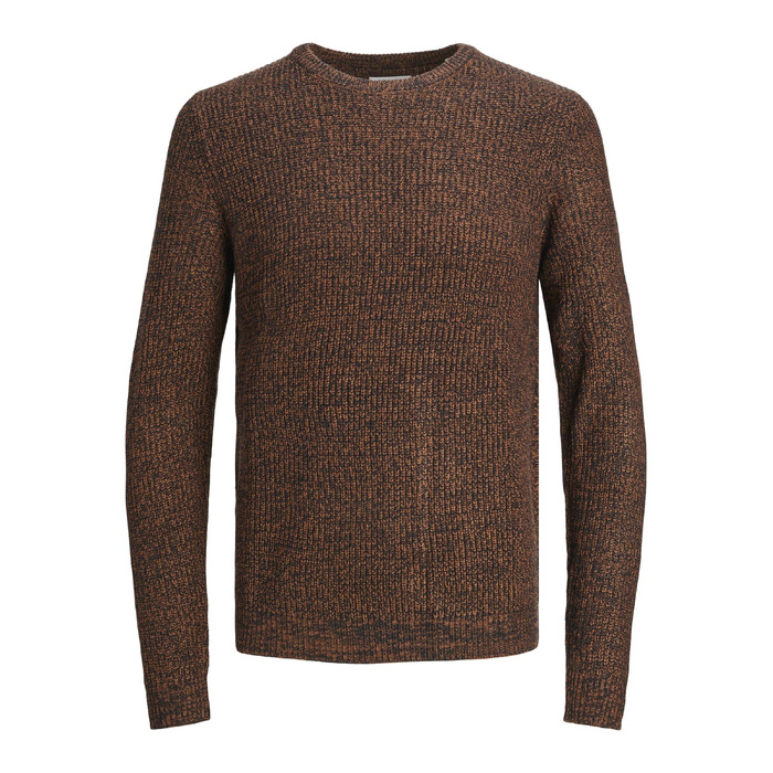 Чоловічий в'язаний светр Jack & Jones Jjelewis з круглим вирізом, колір Mocha Bisque