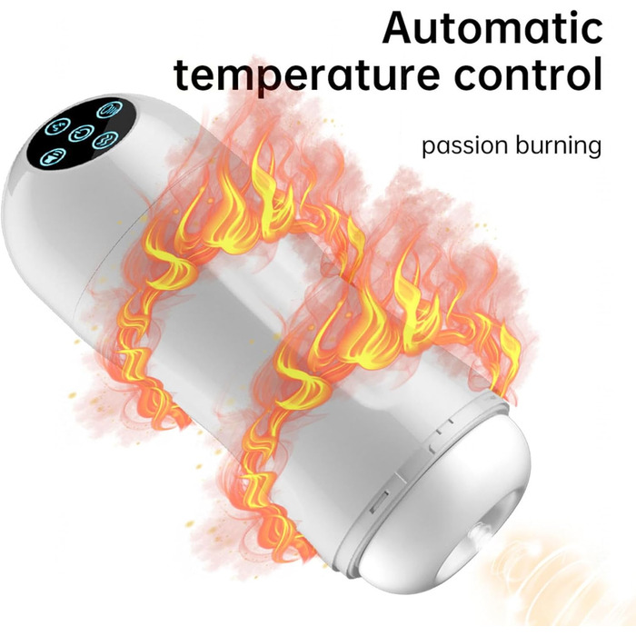 Електричний масажер для чоловіків з 4 режимами, нагріванням та 6 перистальтичними режимами